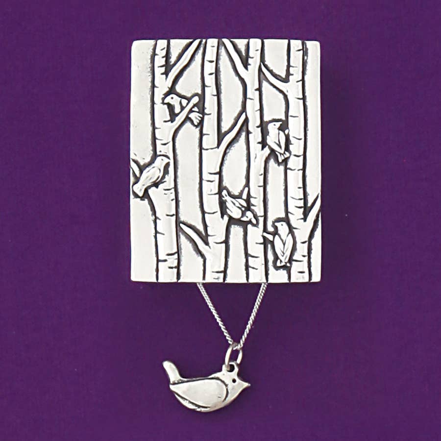 Tree Wish Box W/ Bird Necklace