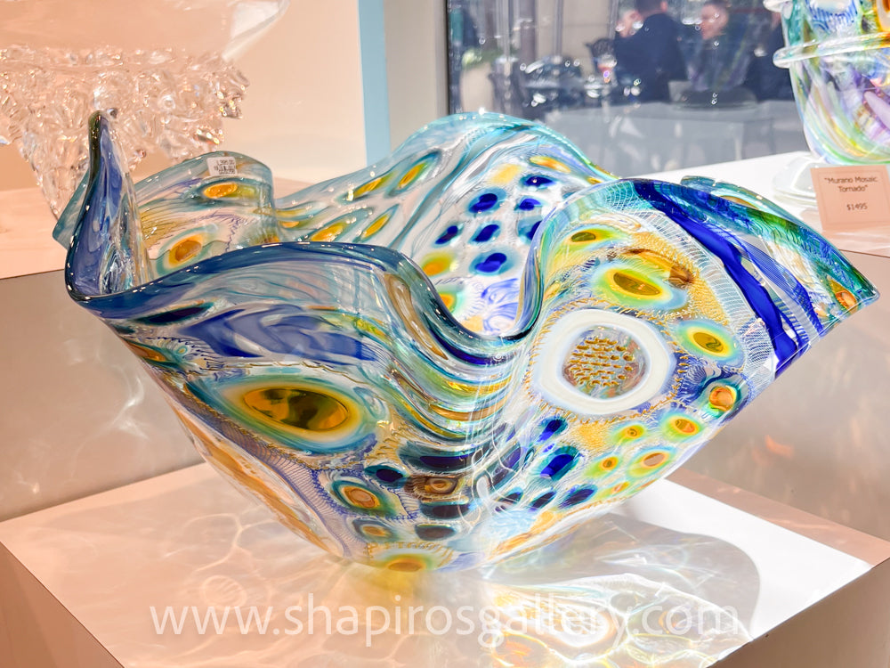 Blown Glass Murrine & Cane Mosaic Bowl