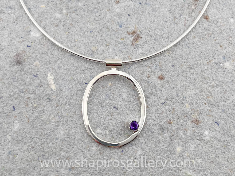 Amethyst Oval Necklace