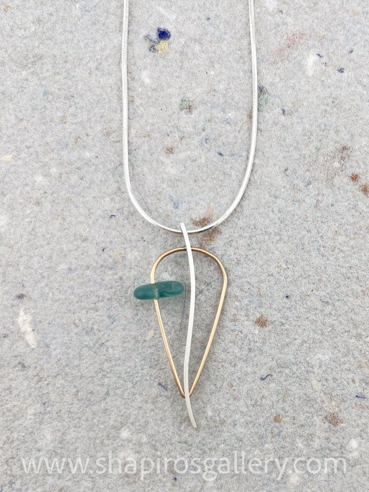 Seaglass Leaf Necklace
