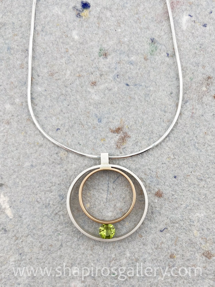 Peridot Circle Necklace