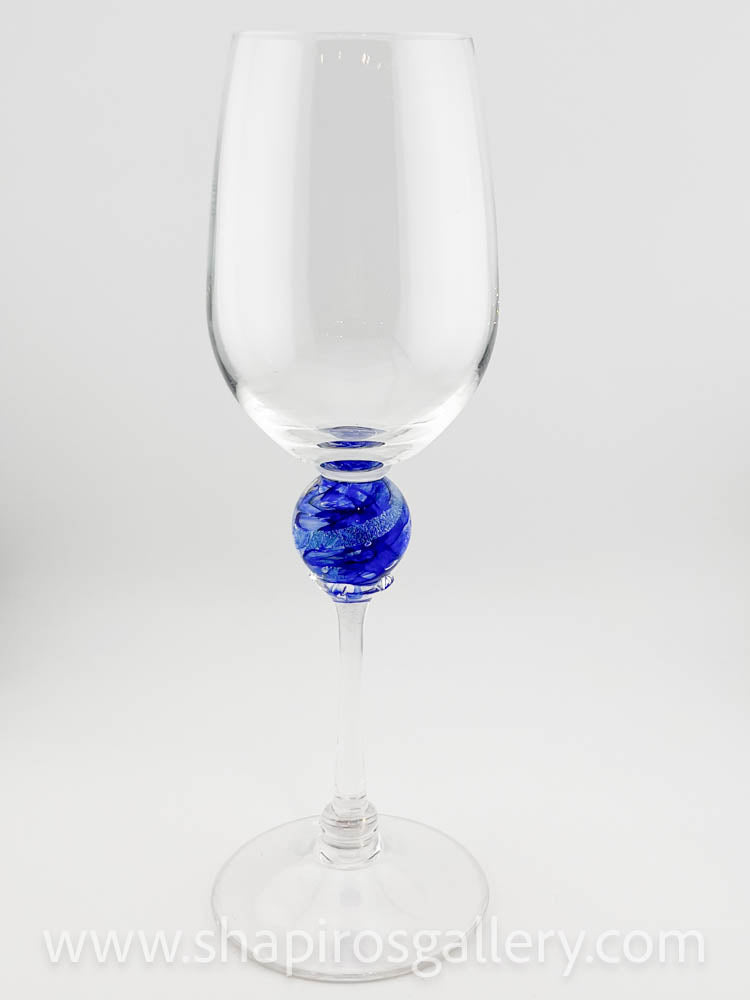 Planet Wine Glass Cobalt