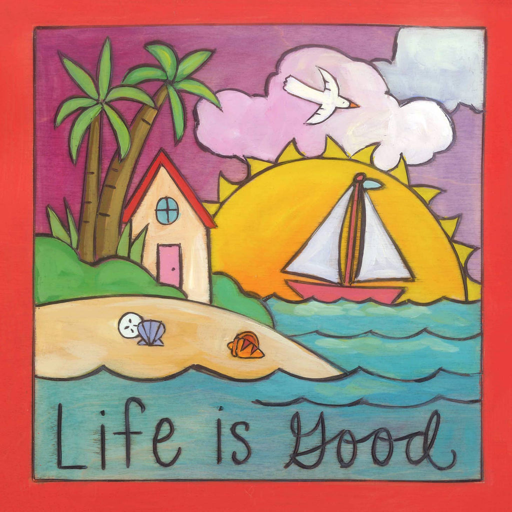 'Life is Good' Wood Wall Plaque
