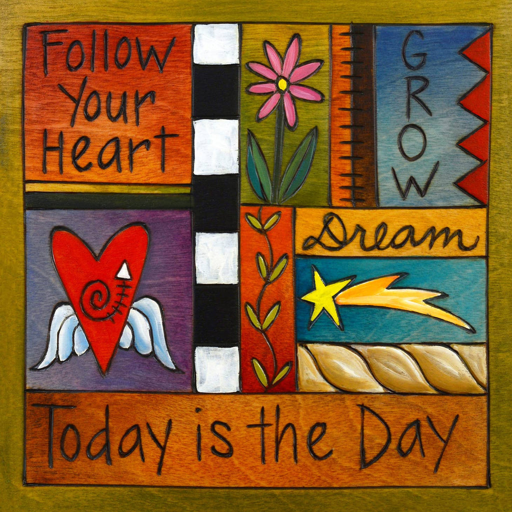 'Follow Your Heart' Wood Wall Plaque