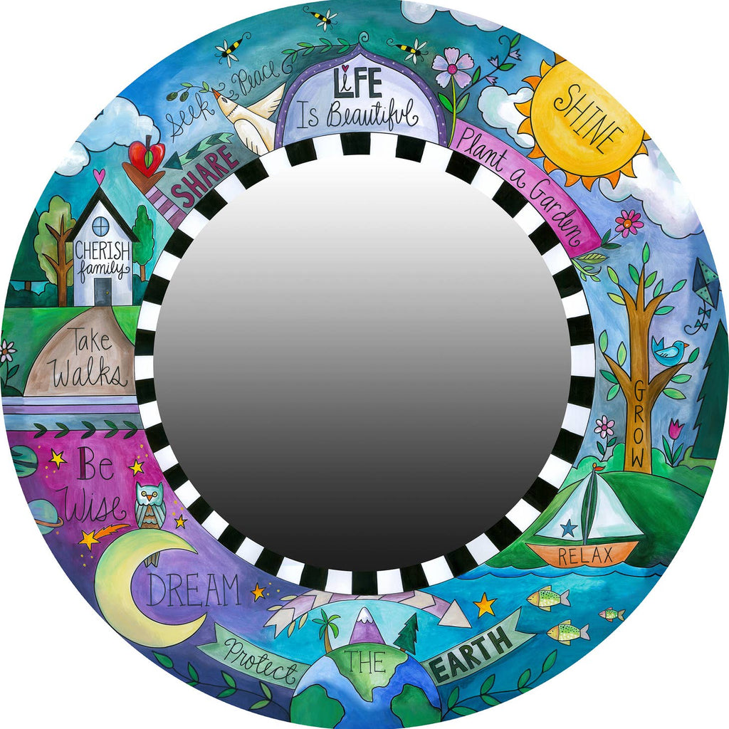 'How to live well' Circle Mirror