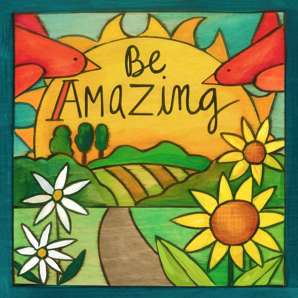 'Be Amazing' Wood Wall Plaque