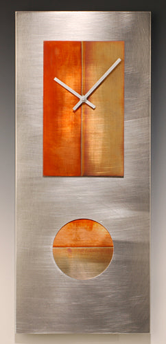 Steel and Copper 24 Pendulum Clock