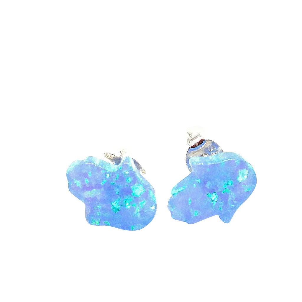 Opal Hamsa Earrings