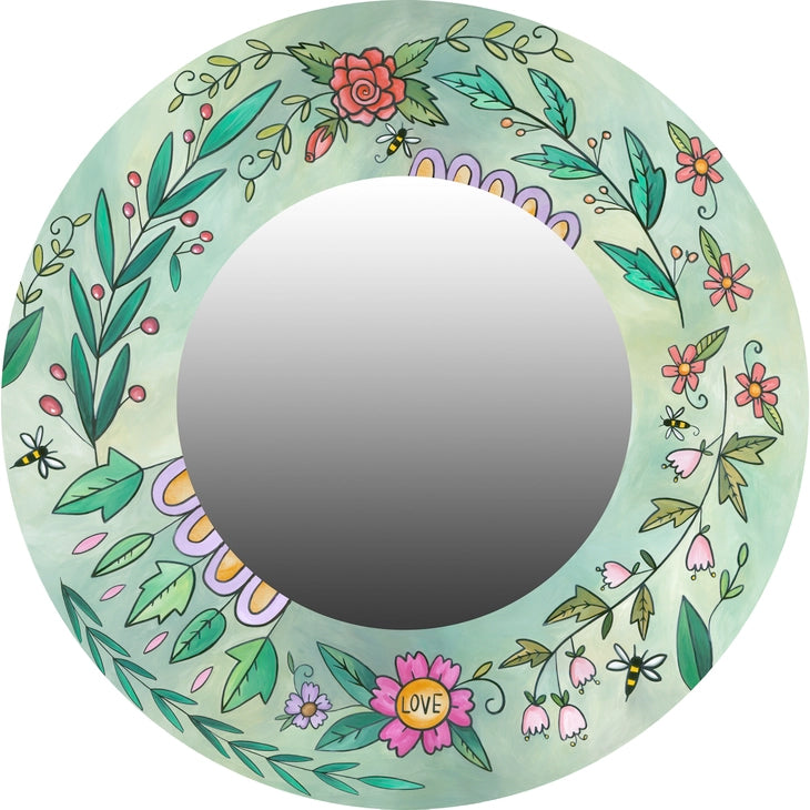 Spring Meadow Circle Mirror
