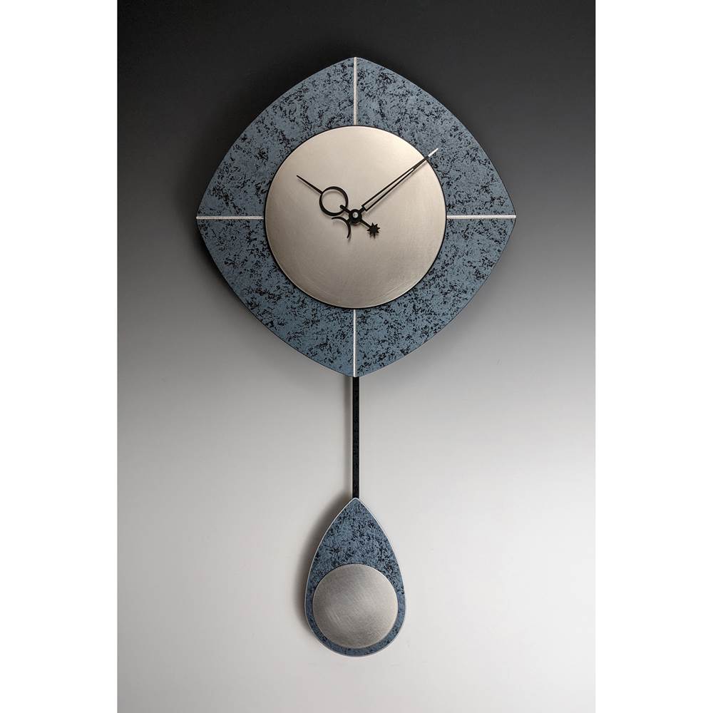 L-Drop Blue & Silver Pendulum Clock