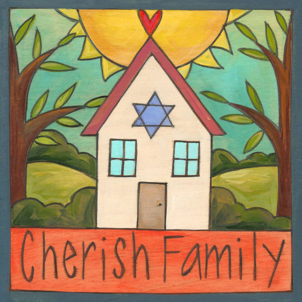 'Cherish Family' Wood Wall Plaque