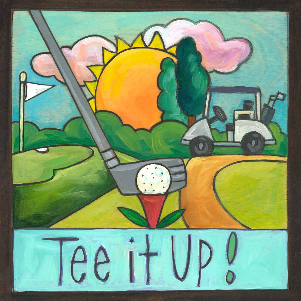 'Tee It Up' Wood Wall Plaque