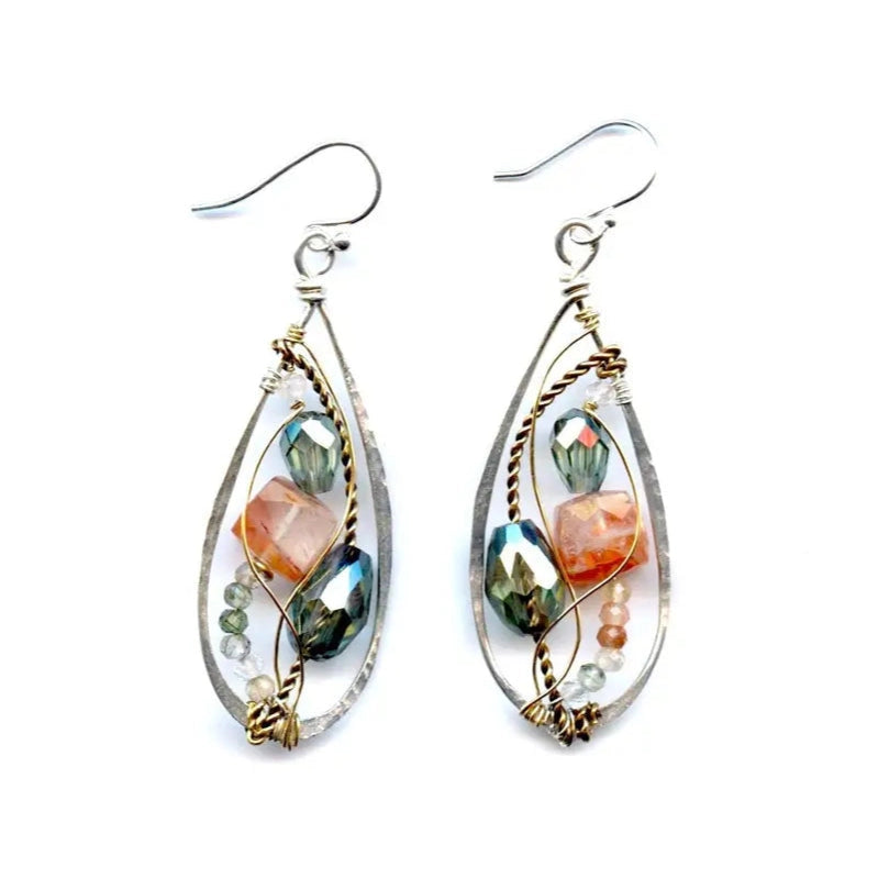 Koi Pond Rutilated Quartz Drop Earrings
