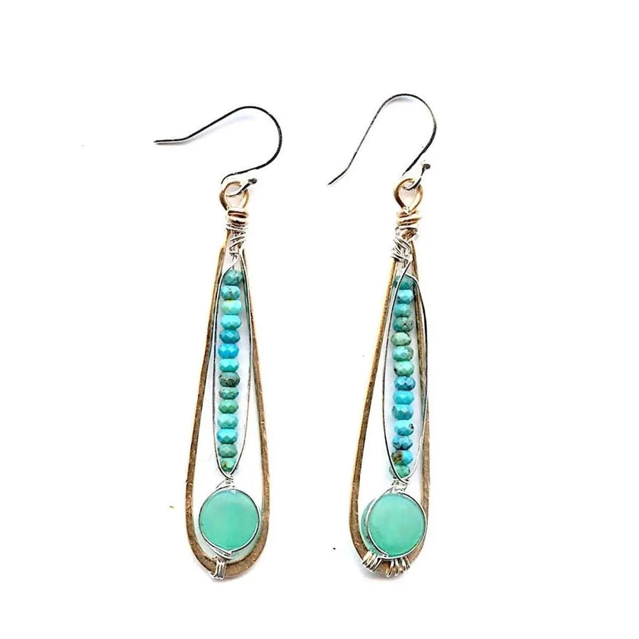 Raindrop Hemimorphite Earrings