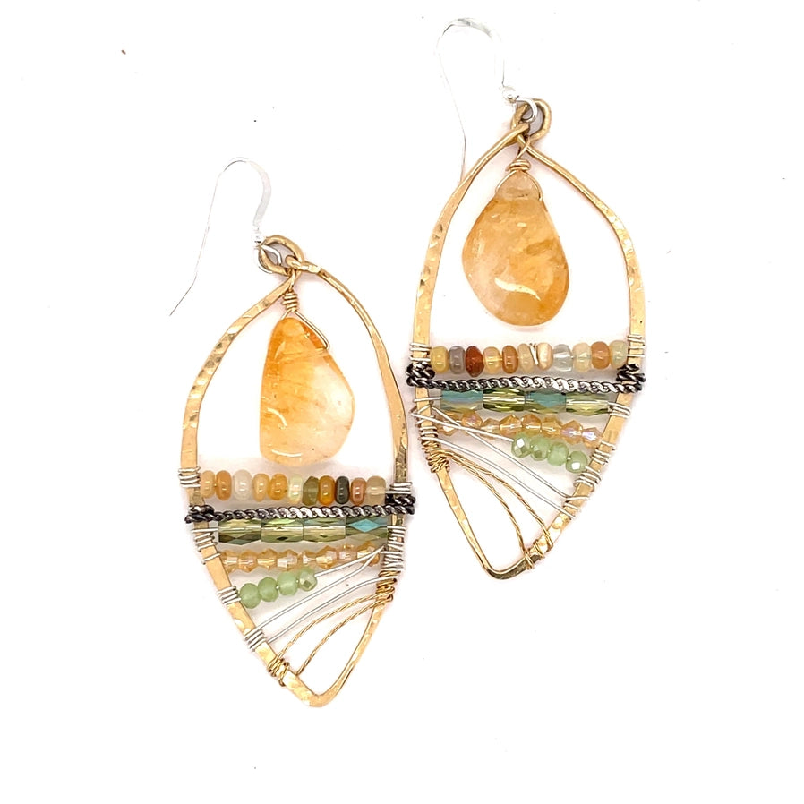 Drop of Sun Citrine Earrings