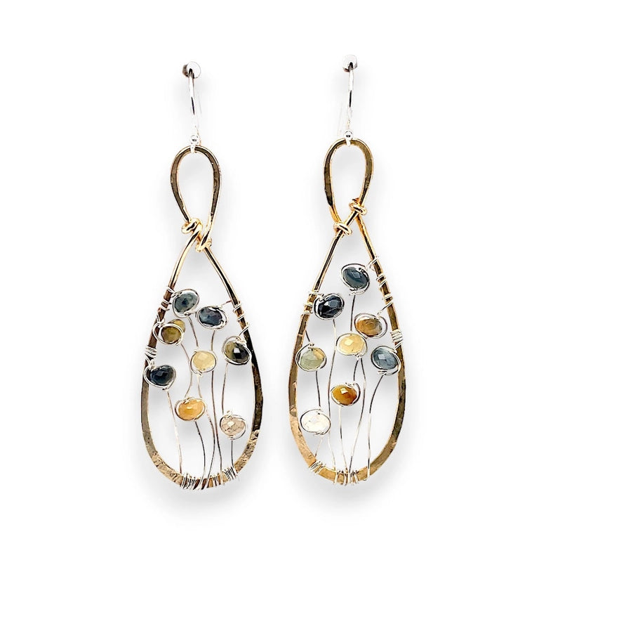 Wild Flower Cat's Eye Earrings