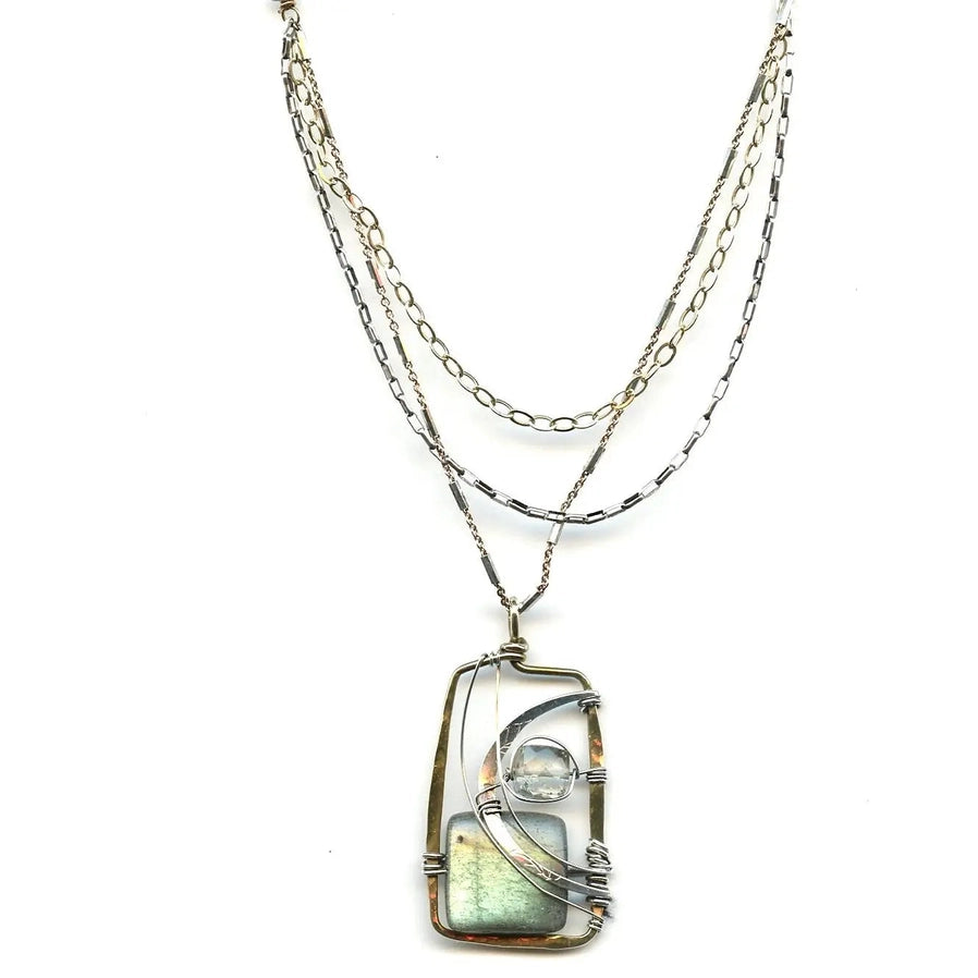 Green Amethyst Layered Necklace