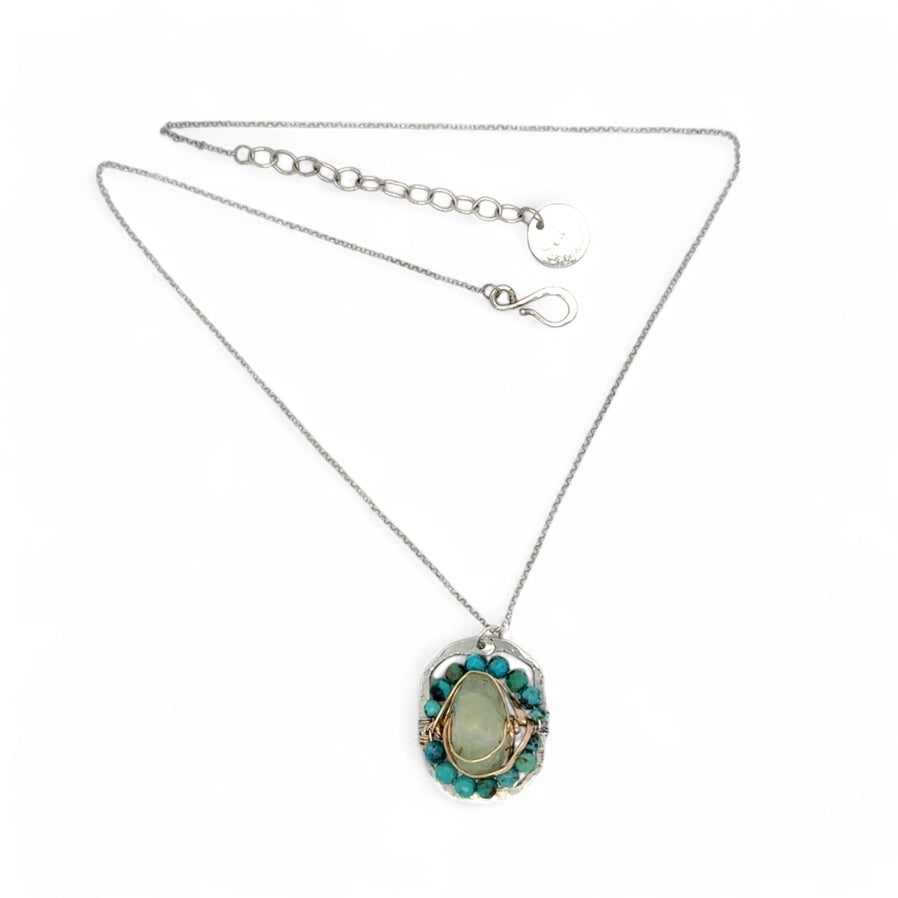 Prehnite Cameo Necklace