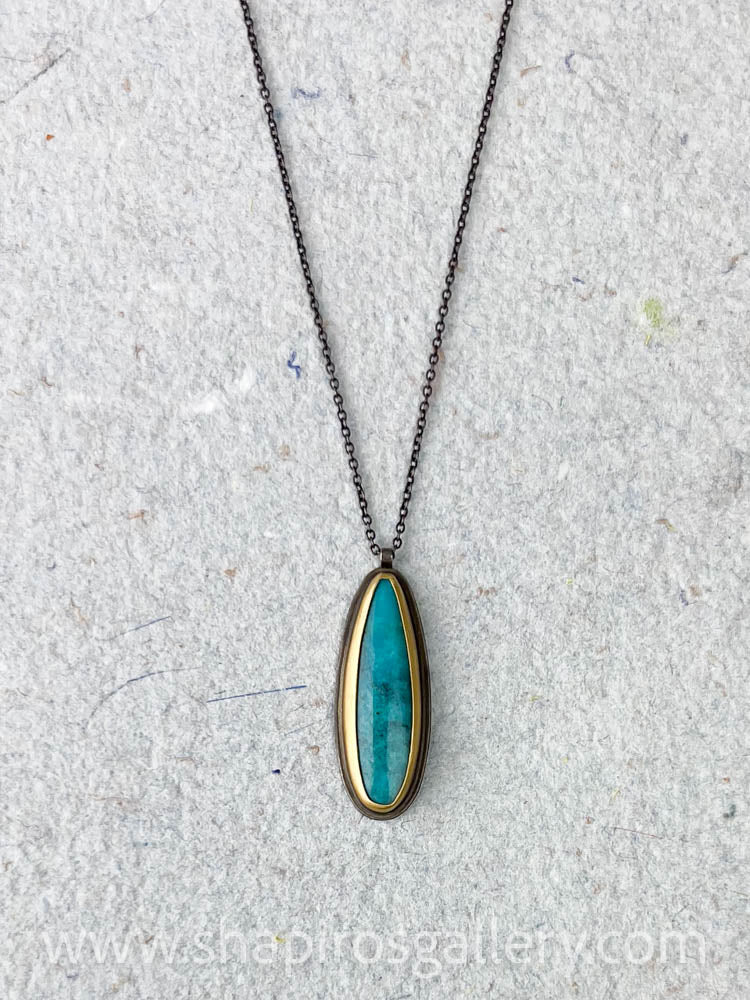 Turquoise Ellipse Necklace