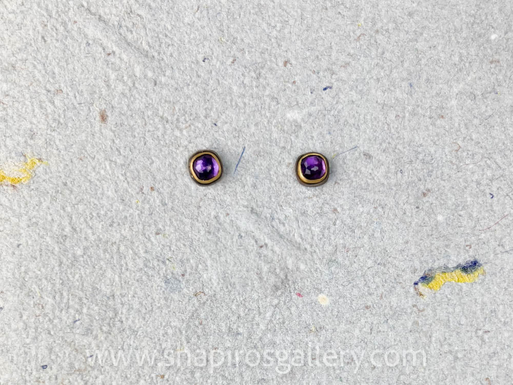 Amethyst Stud Earrings