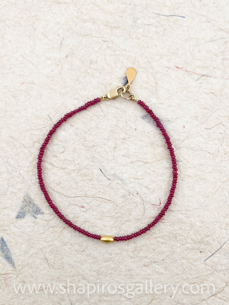 Ruby and Gold Bracelet