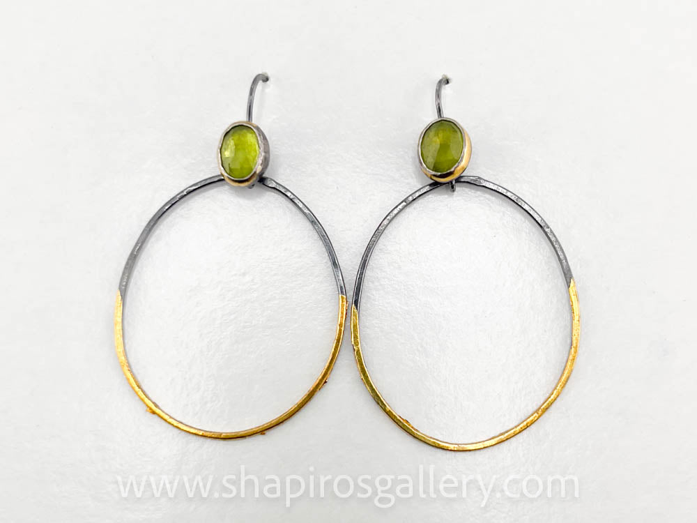 Rim Hoop Earrings - Vessonite