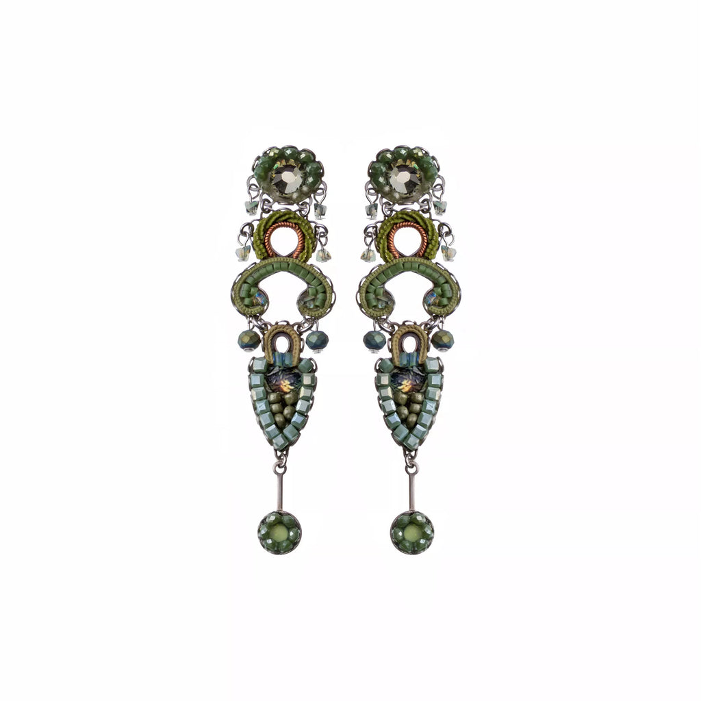 Mabel Earrings - Forest