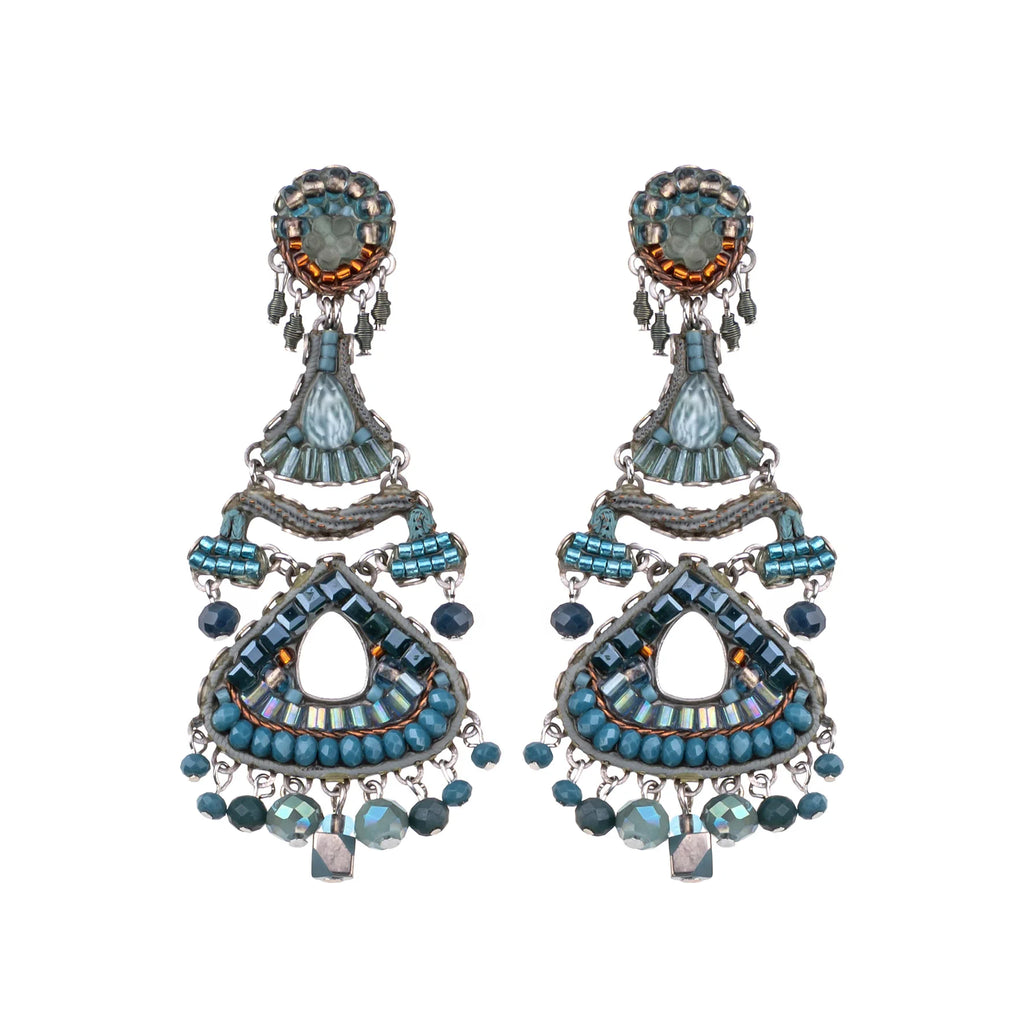 Blue Long Earrings - Moonlight