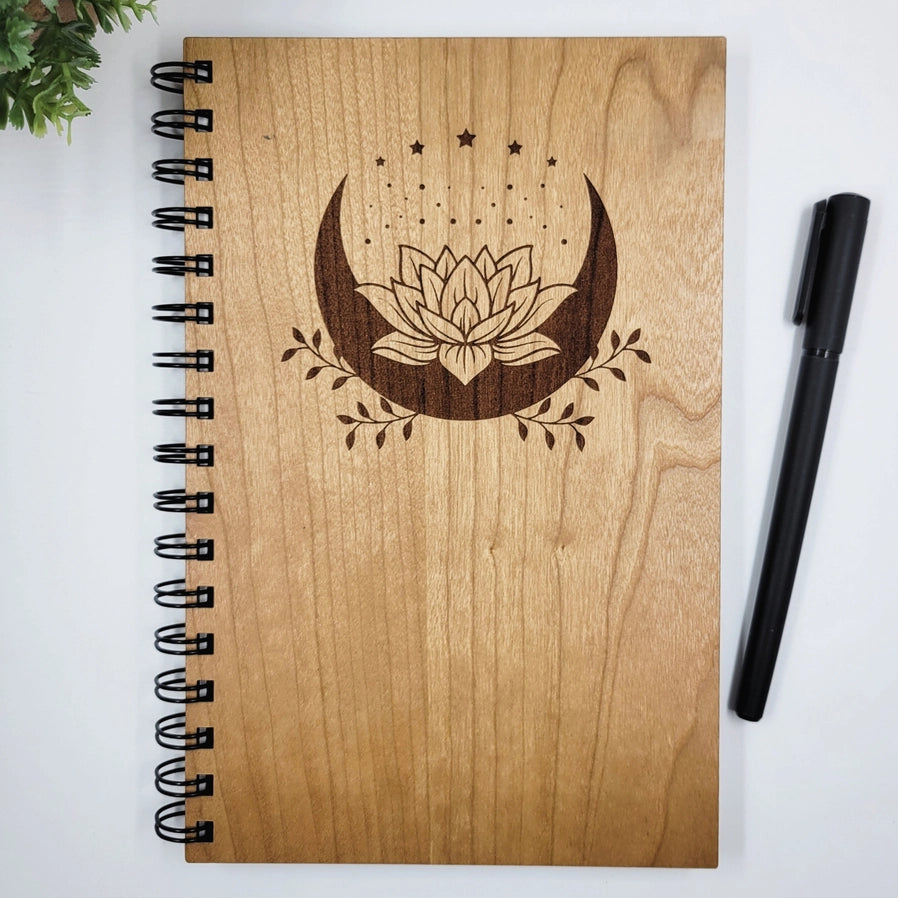 Lotus Moon Wood Journal
