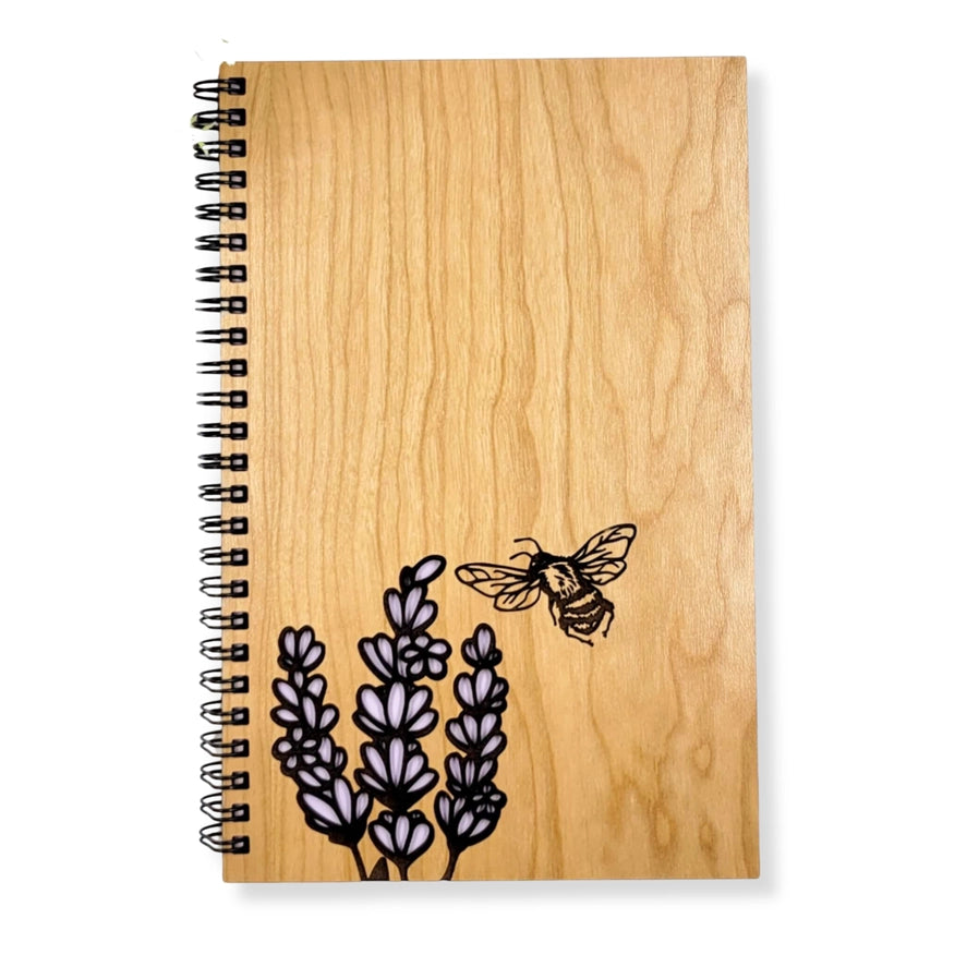 Lavender Bee Wood Journal