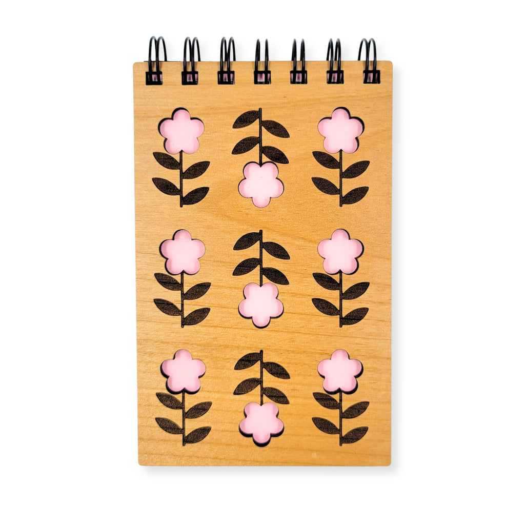 Pink Flowers Pocket Notebook