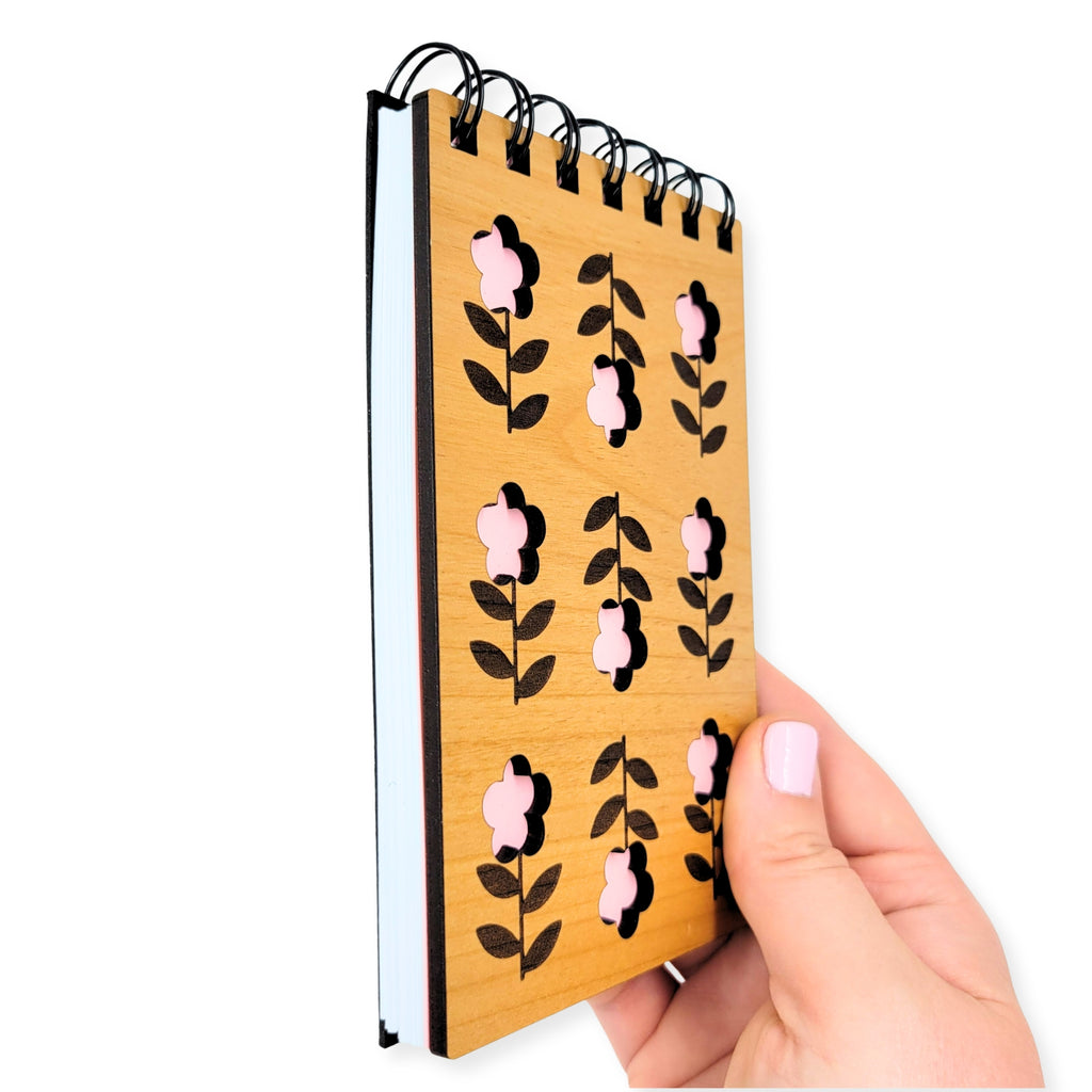 Pink Flowers Pocket Notebook