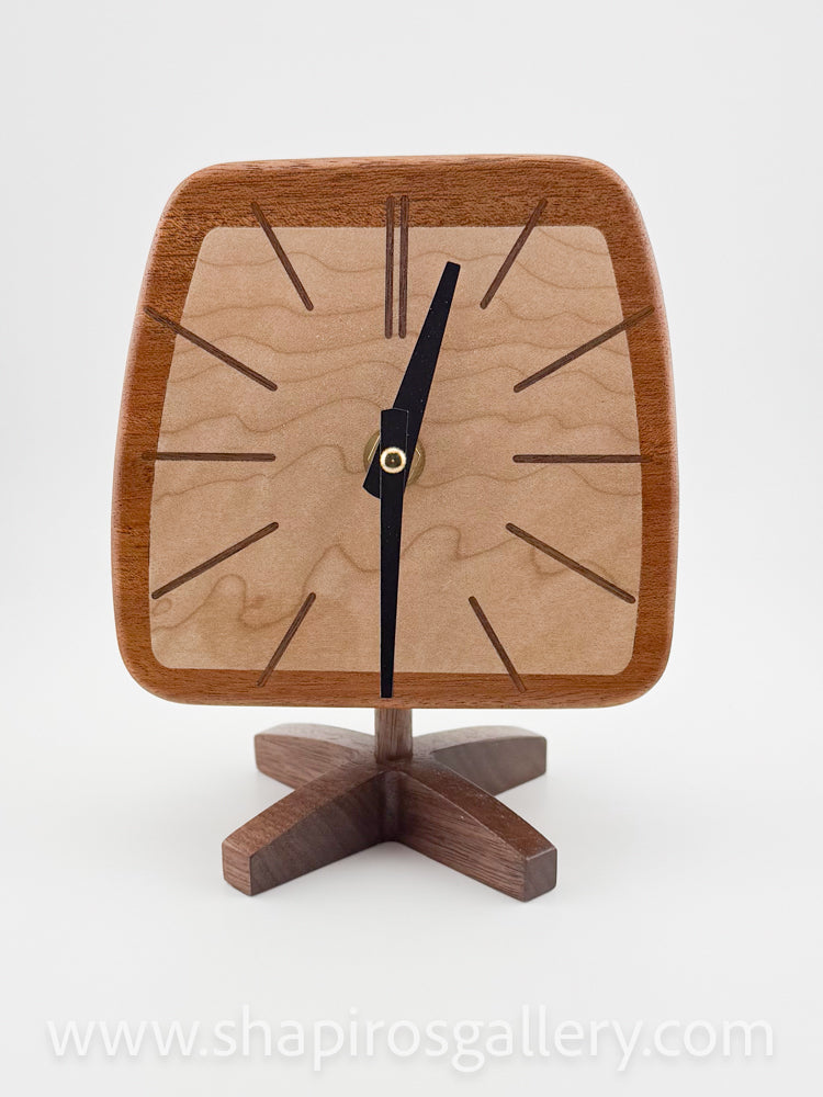 Dashboard Clock in Mahogany