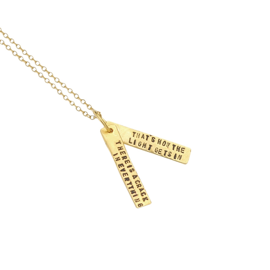 Leonard Cohen Quote Necklace