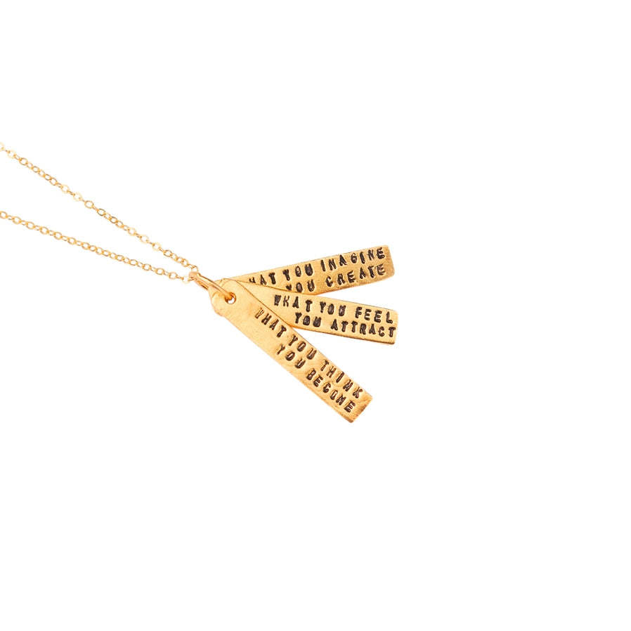 Buddha Quote Necklace