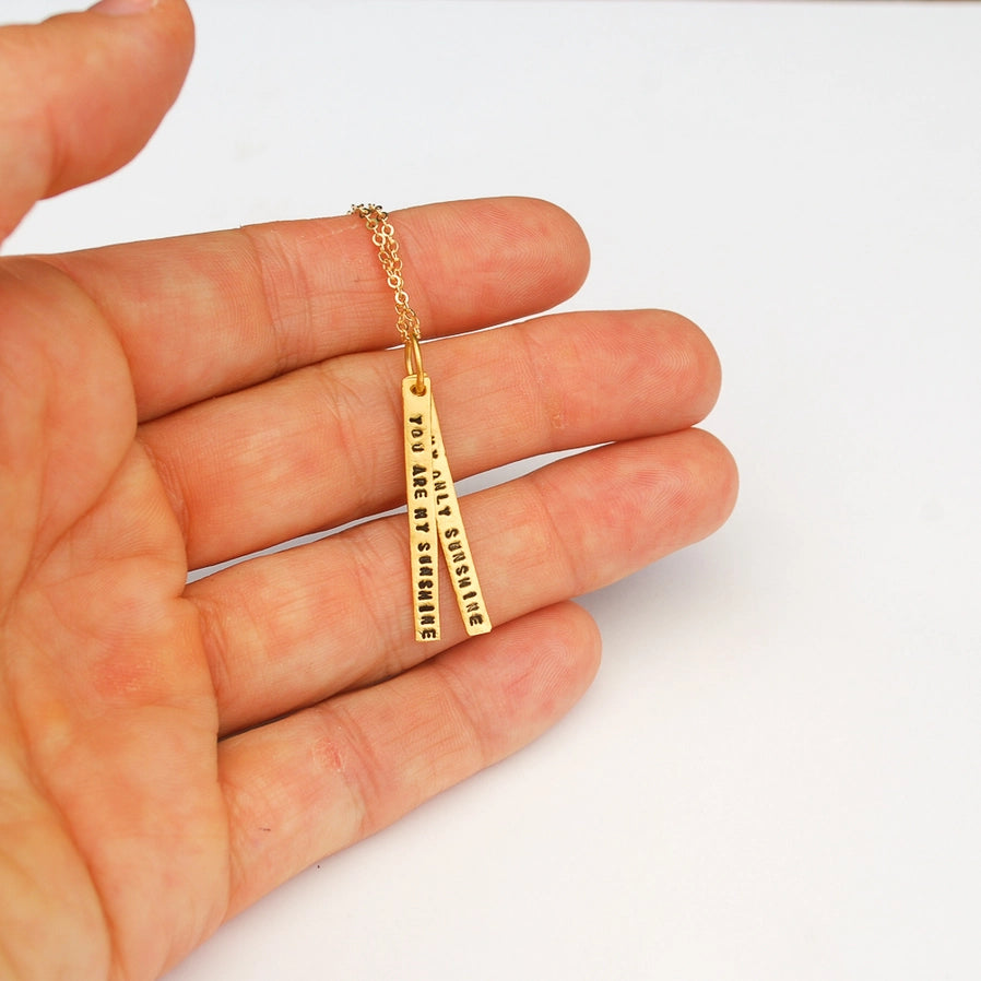 You Are My Sunshine My Only Sunshine Quote Necklace