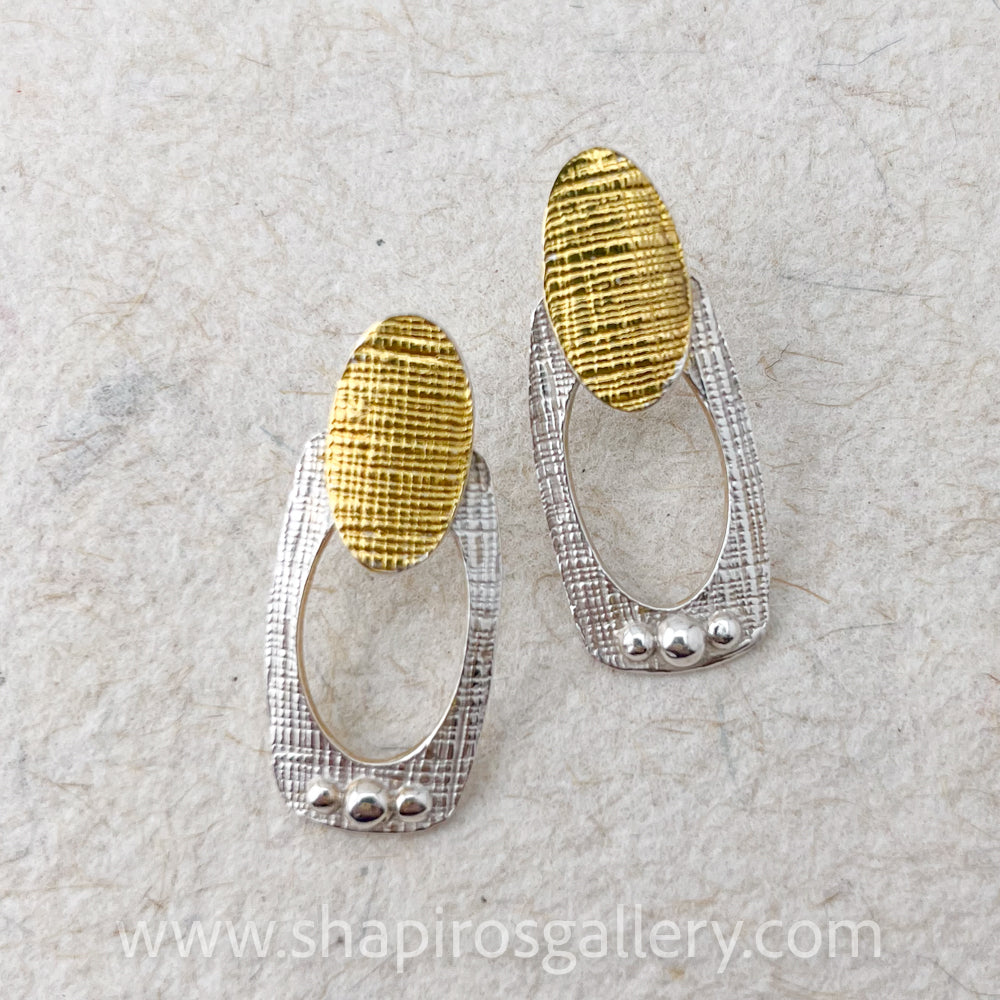 Double Shape Post Earrings