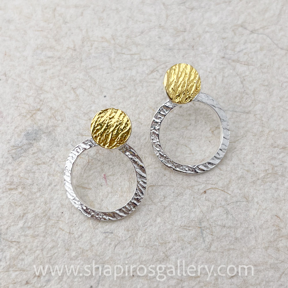 Double Circle Post Earrings