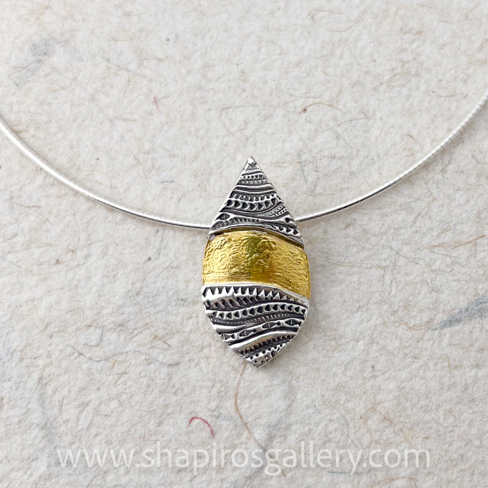Two Tone Ellipse Necklace