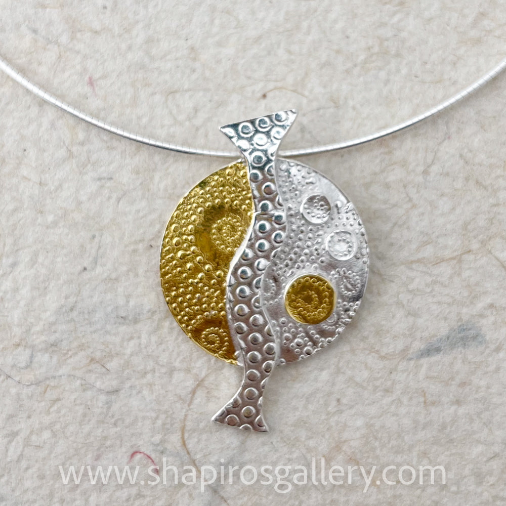 Circle Squiggle Necklace