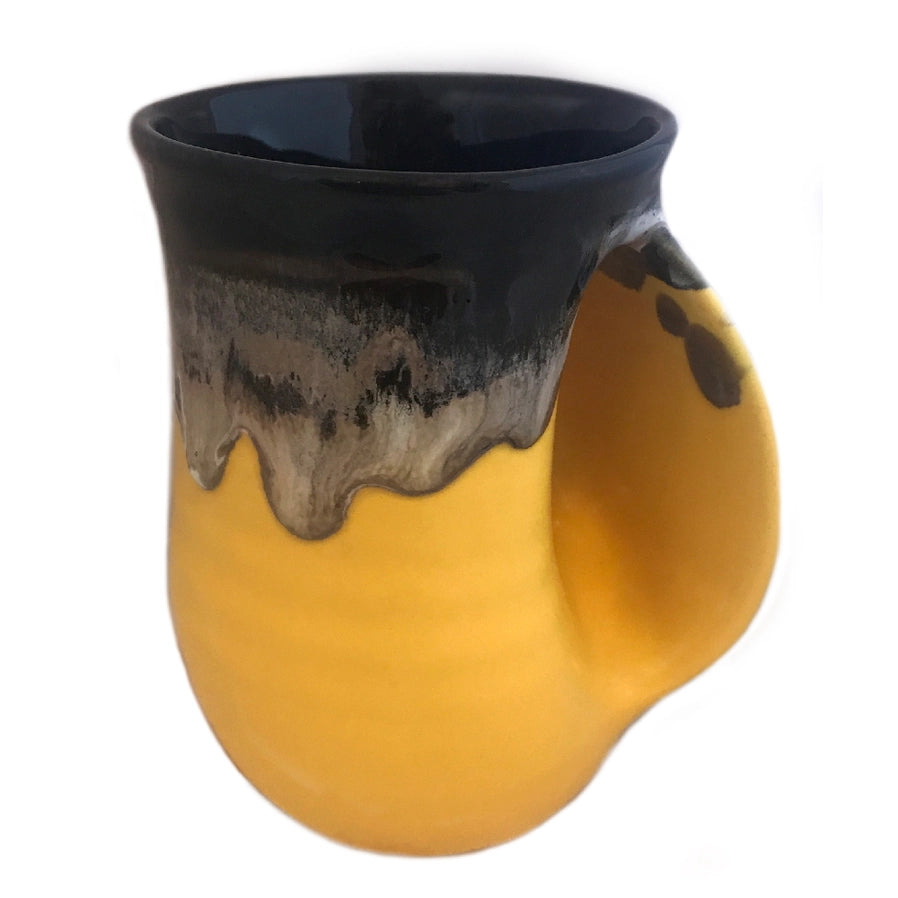 Handwarmer Mug Right Hand Black and Yellow