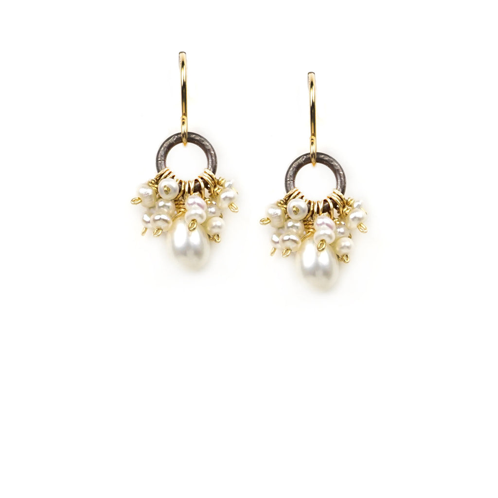 Pearl Cluster Earrings