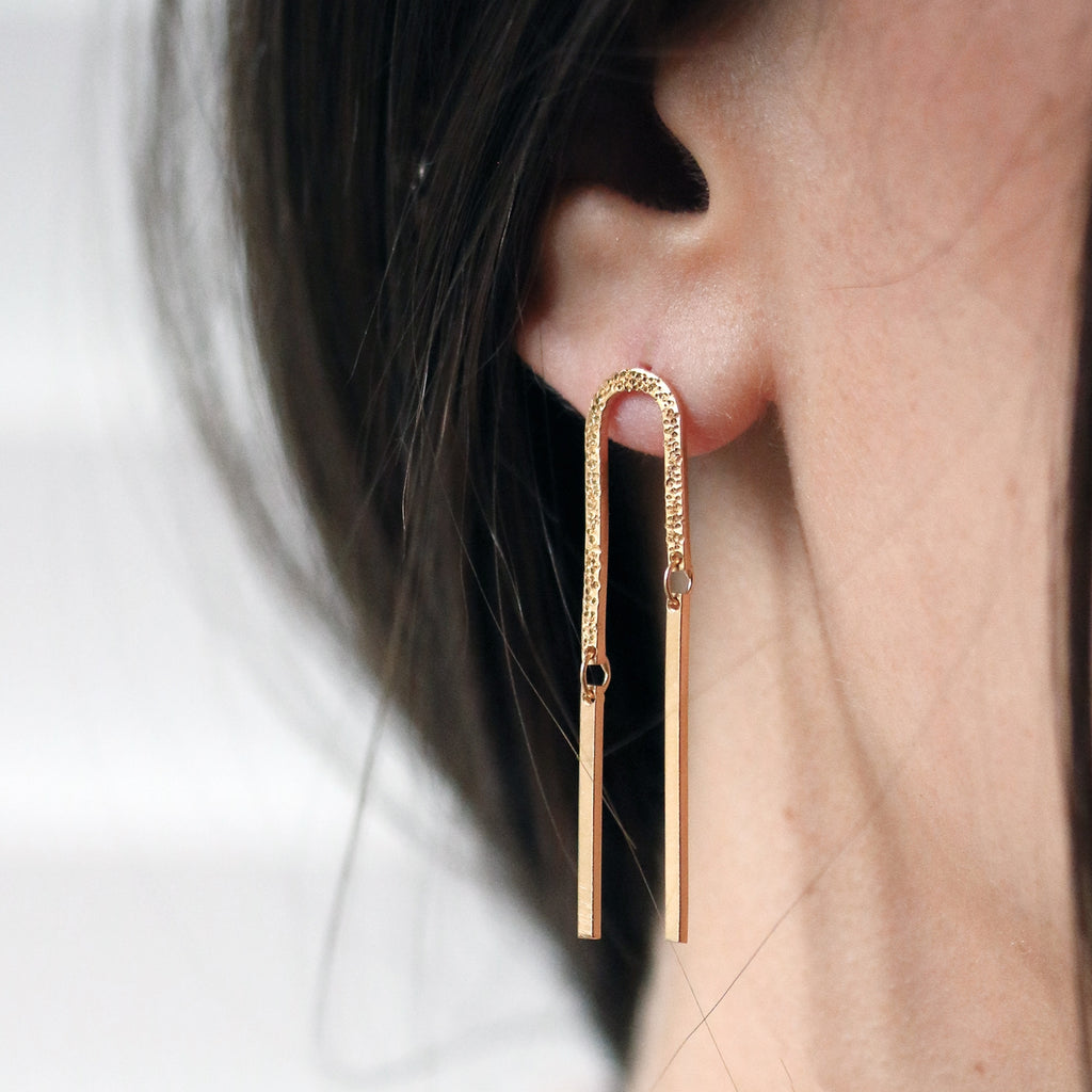 Arches Earrings Diamond Dusted | Dangle Earrings