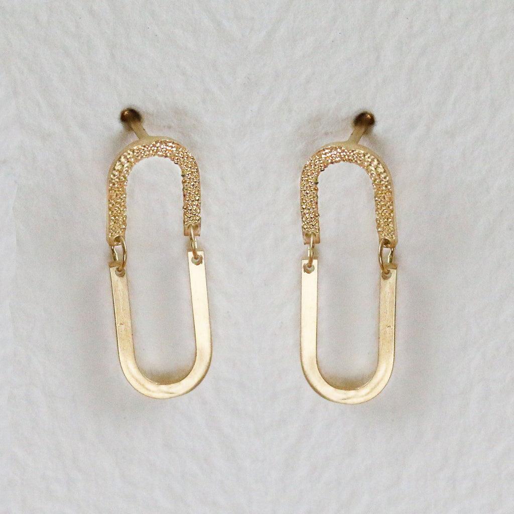 Reflection Earrings Diamond Dusted | Double Arch Dangle