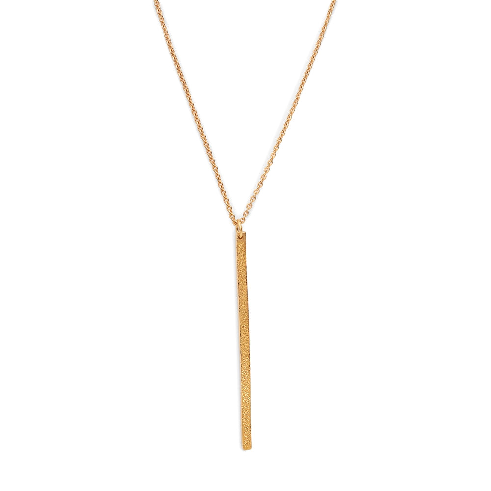 Long Bar Necklace | Diamond Dusted
