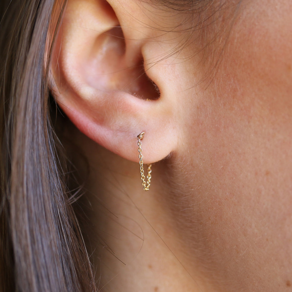 Chain Huggie Earrings
