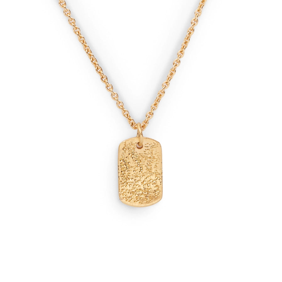 Mini Tag Necklace | Diamond Dusted