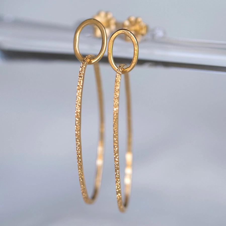 Ellipse Earrings | Diamond Dusted