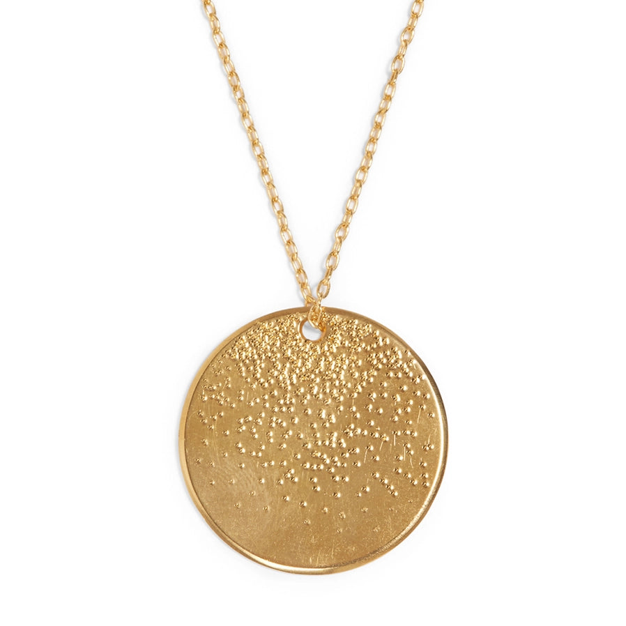 Large Coin Necklace | Diamond Dusted