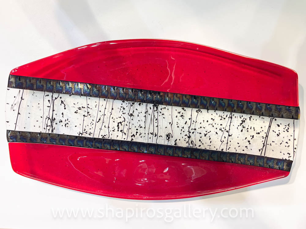 Rounded Glass Charcuterie Tray
